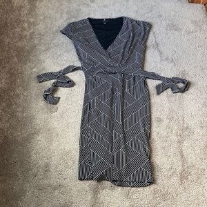 slim fit dress slacks Anne Dress Olive Branch/Lemon (cream ground) – The Coast Brand main image 1